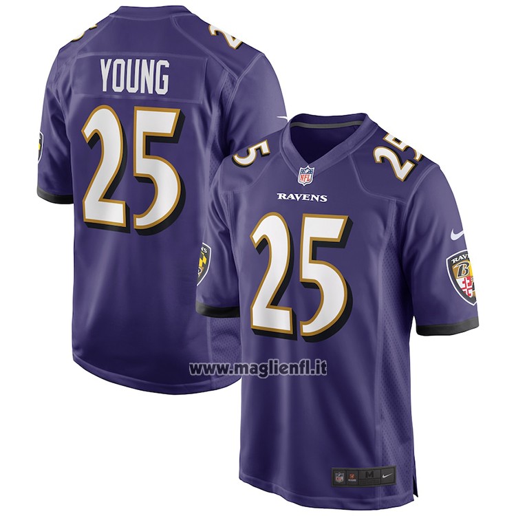 Maglia NFL Game Baltimore Ravens Tavon Young Viola